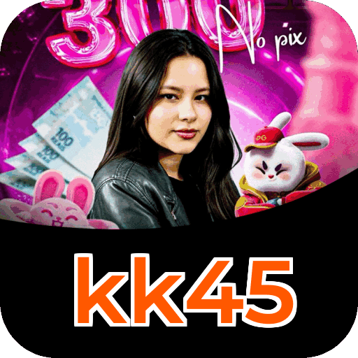 Interface do aplicativo kk45 mostrando jogos disponíveis no iOS e Android